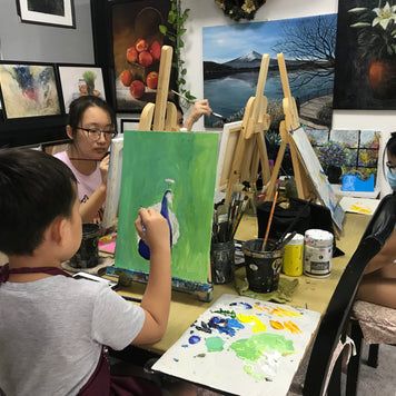 Past Art Camp session, student at work