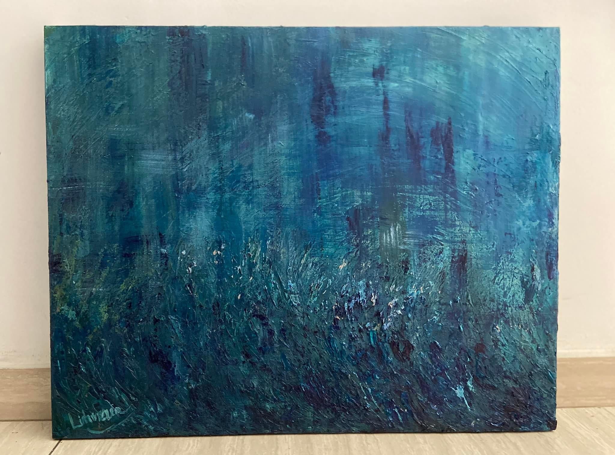 A Raining Night — original abstract painting by Lilmade
