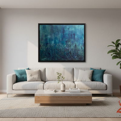 A Raining Night — living room mockup
