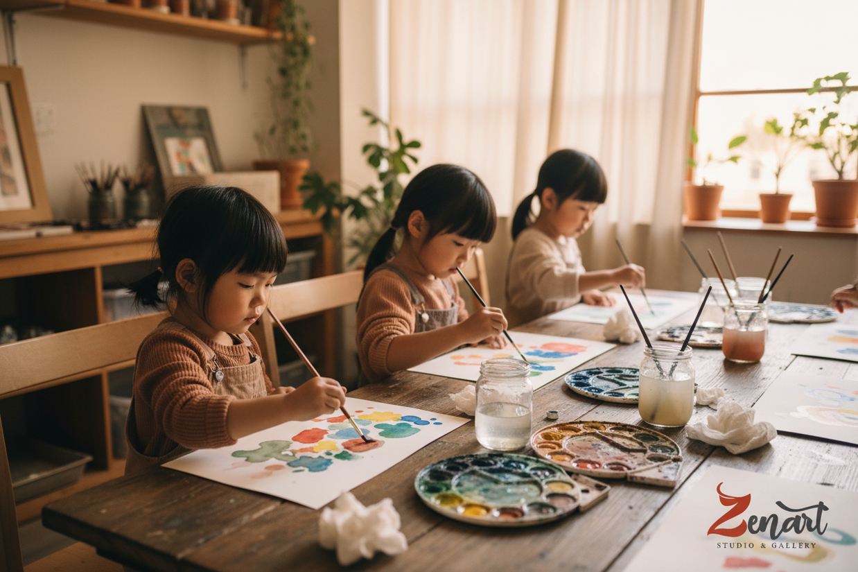 Kids watercolour group