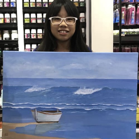 My First Painting of the Beach