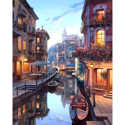 Venice Night Landscape Painting By Number Kit